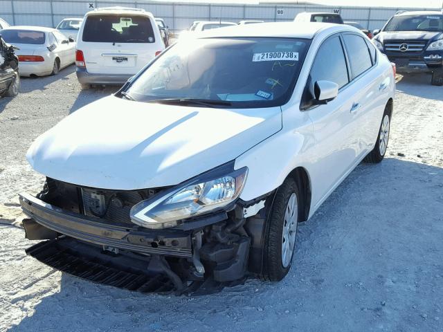 3N1AB7AP4HY224606 - 2017 NISSAN SENTRA S WHITE photo 2