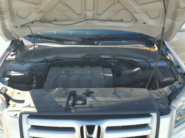 5FNYF28597B030770 - 2007 HONDA PILOT EXL SILVER photo 7