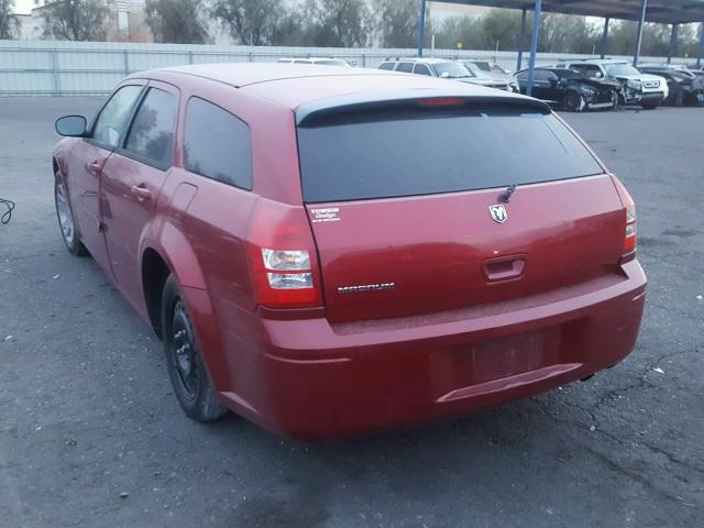 2D4FV47TX6H241882 - 2006 DODGE MAGNUM SE MAROON photo 3