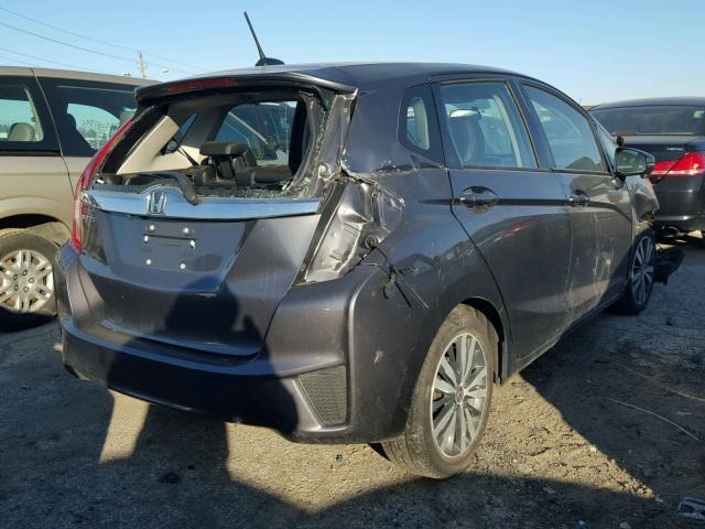 3HGGK5H80FM706571 - 2015 HONDA FIT EX GRAY photo 4