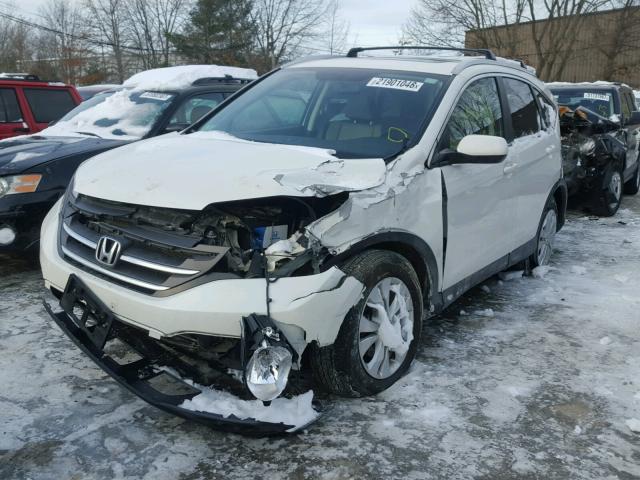 5J6RM4H72DL030202 - 2013 HONDA CR-V EXL WHITE photo 2