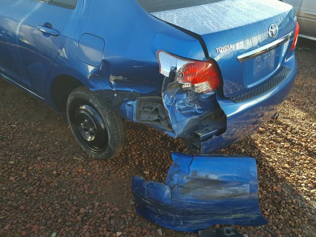 JTDBT903891318745 - 2009 TOYOTA YARIS BLUE photo 9