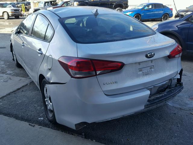 3KPFK4A74HE041208 - 2017 KIA FORTE LX SILVER photo 3