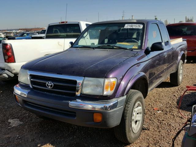 4TASN92NXXZ471887 - 1999 TOYOTA TACOMA XTR PURPLE photo 2