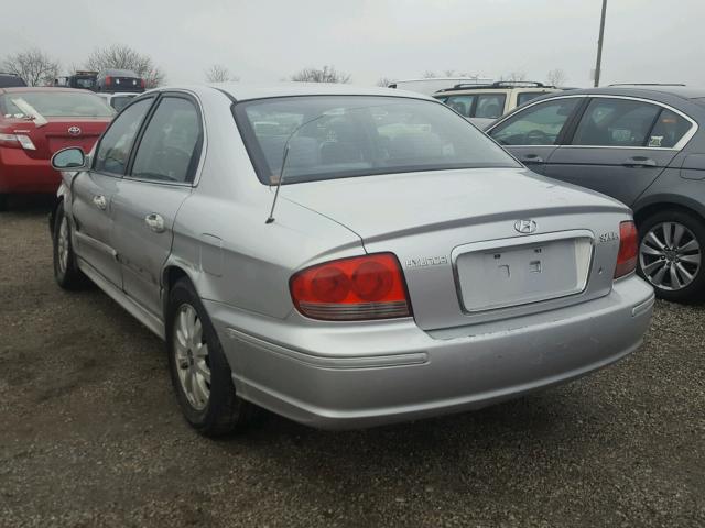 KMHWF35H55A107308 - 2005 HYUNDAI SONATA GLS SILVER photo 3