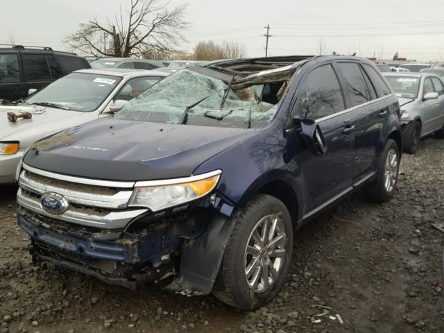 2FMDK4KC7BBA23749 - 2011 FORD EDGE LIMIT BLUE photo 2