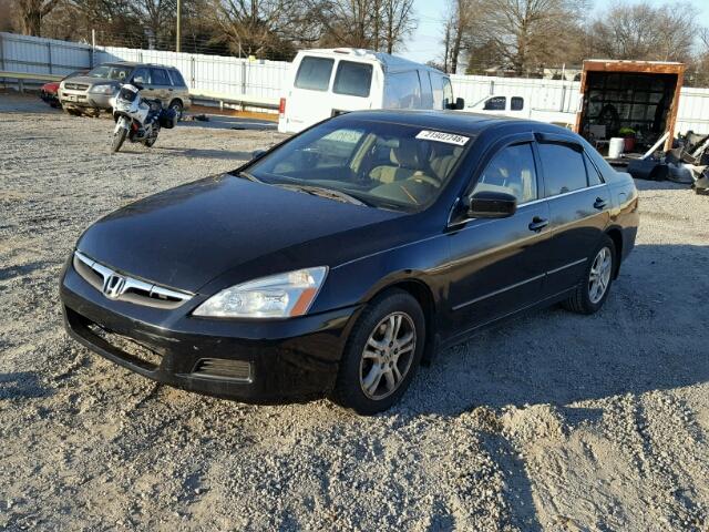 1HGCM66346A001615 - 2006 HONDA ACCORD LX BLACK photo 2