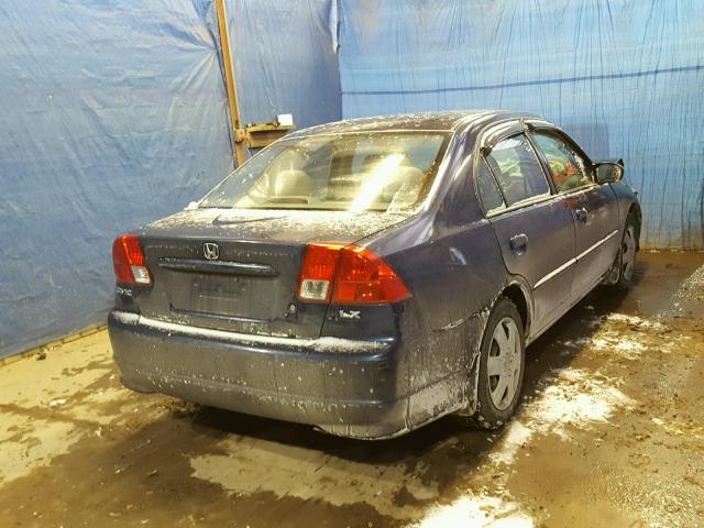 2HGES165X4H572575 - 2004 HONDA CIVIC LX BLUE photo 4