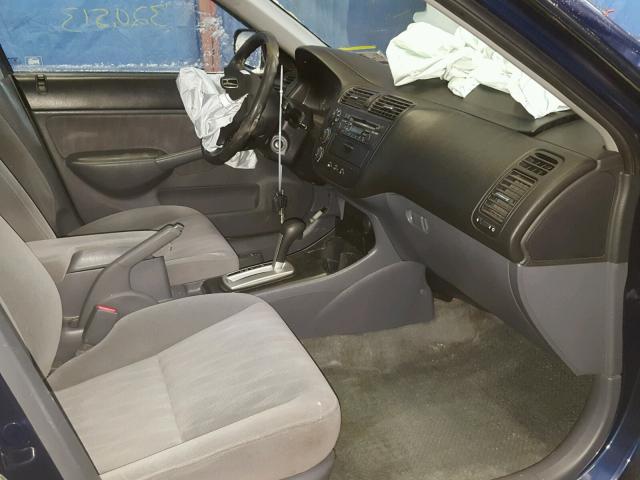 2HGES165X4H572575 - 2004 HONDA CIVIC LX BLUE photo 5