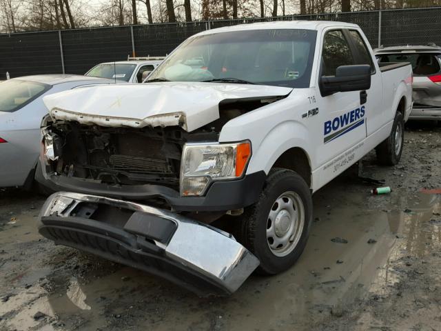 1FTEX1CM2EKG03274 - 2014 FORD F150 SUPER WHITE photo 2