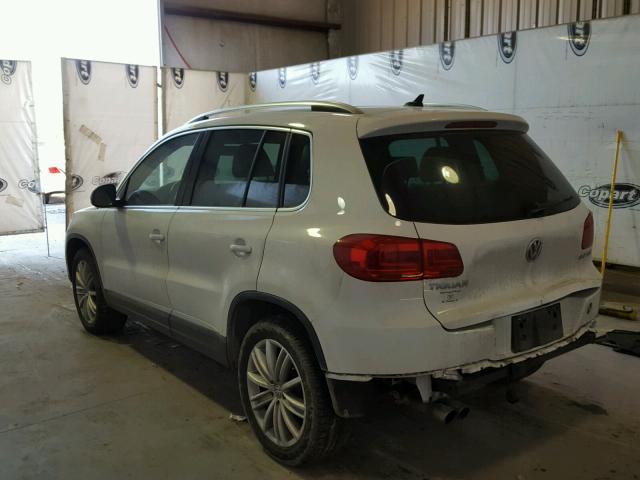 WVGAV3AX7EW607838 - 2014 VOLKSWAGEN TIGUAN S WHITE photo 3