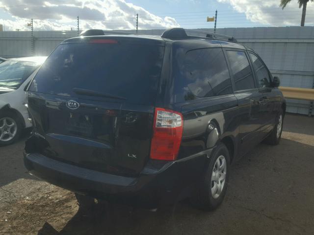 KNDMB233986250598 - 2008 KIA SEDONA EX BLACK photo 4