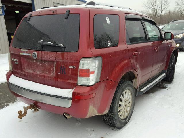 4M2CU97G99KJ08654 - 2009 MERCURY MARINER PR BURGUNDY photo 4