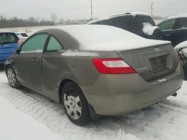 2HGFG126X7H571161 - 2007 HONDA CIVIC LX BROWN photo 3