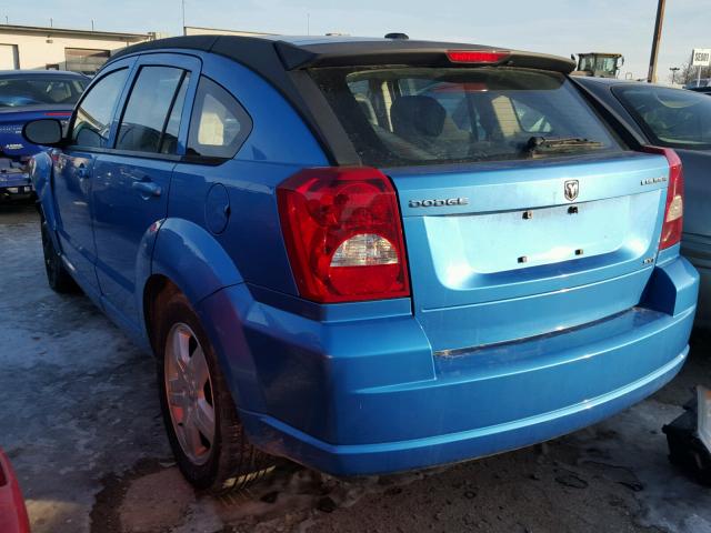 1B3HB48A09D180332 - 2009 DODGE CALIBER SX BLUE photo 3