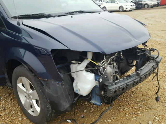 2C4RDGBG9DR533474 - 2013 DODGE GRAND CARA BLUE photo 9