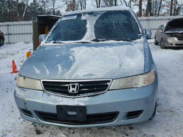 5FNRL18804B085265 - 2004 HONDA ODYSSEY EX BLUE photo 9