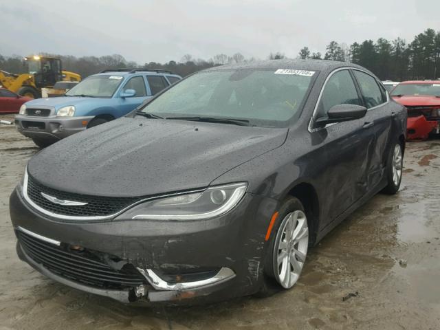 1C3CCCAB0GN129640 - 2016 CHRYSLER 200 LIMITE CHARCOAL photo 2