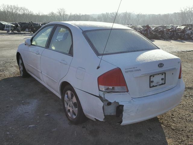 KNAFE222295667803 - 2009 KIA SPECTRA EX WHITE photo 3