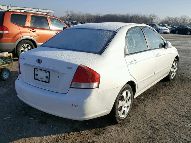 KNAFE222295667803 - 2009 KIA SPECTRA EX WHITE photo 4