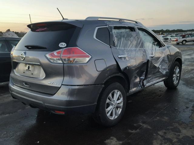 KNMAT2MV9FP567627 - 2015 NISSAN ROGUE S GRAY photo 4