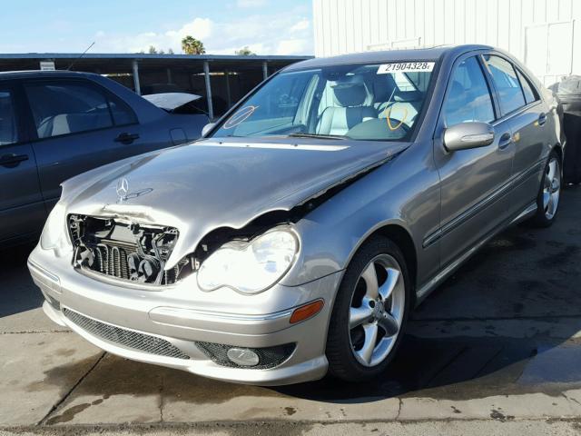 WDBRF40JX5F609167 - 2005 MERCEDES-BENZ C 230K SPO GRAY photo 2