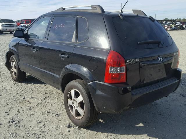 KM8JM12B25U115272 - 2005 HYUNDAI TUCSON GL BLACK photo 3