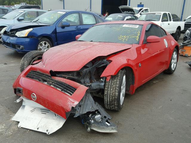 JN1AZ34D54T166191 - 2004 NISSAN 350Z COUPE RED photo 2