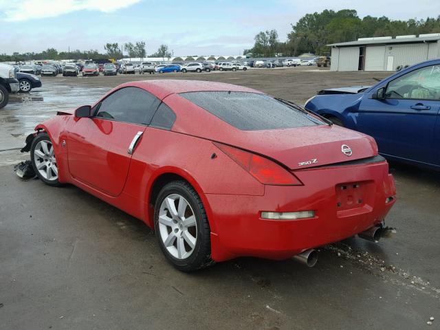 JN1AZ34D54T166191 - 2004 NISSAN 350Z COUPE RED photo 3