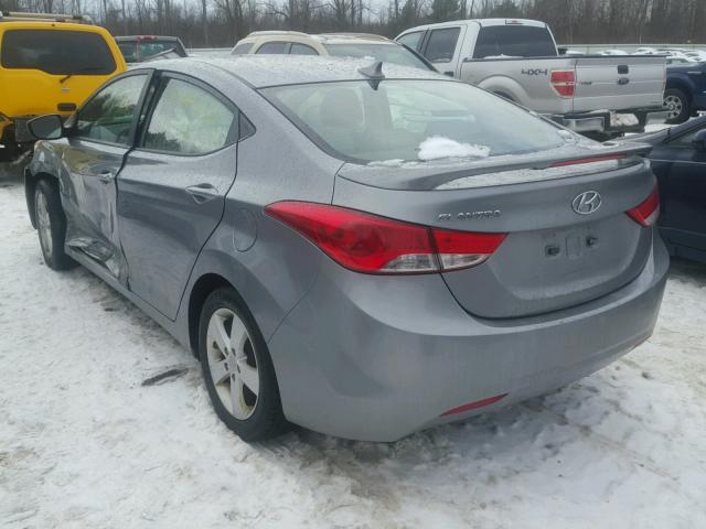 KMHDH4AE2DU931427 - 2013 HYUNDAI ELANTRA GL SILVER photo 3