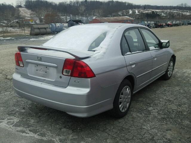 2HGES16505H513911 - 2005 HONDA CIVIC LX SILVER photo 4