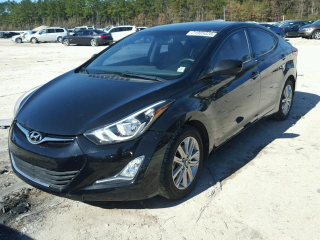 5NPDH4AE1EH489420 - 2014 HYUNDAI ELANTRA SE BLACK photo 2