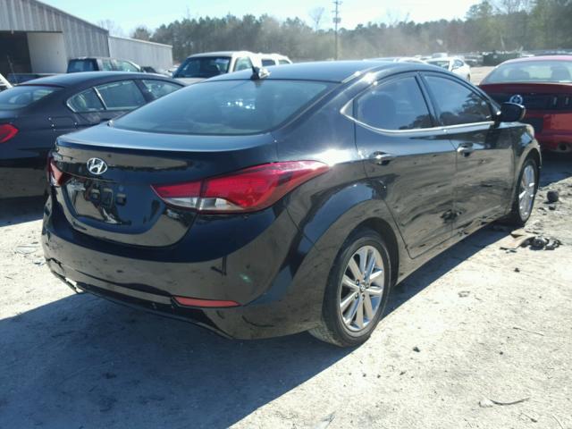 5NPDH4AE1EH489420 - 2014 HYUNDAI ELANTRA SE BLACK photo 4