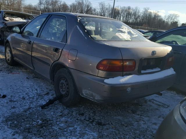 JHMEG8651NS034526 - 1992 HONDA CIVIC LX BROWN photo 3