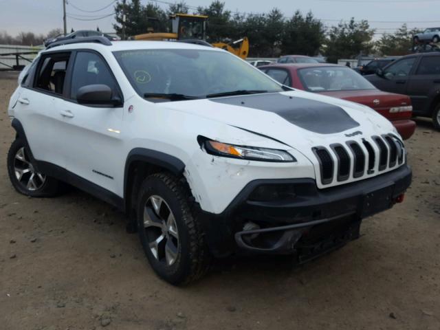 1C4PJMBB0EW290231 - 2014 JEEP CHEROKEE T WHITE photo 1