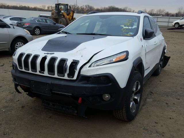 1C4PJMBB0EW290231 - 2014 JEEP CHEROKEE T WHITE photo 2