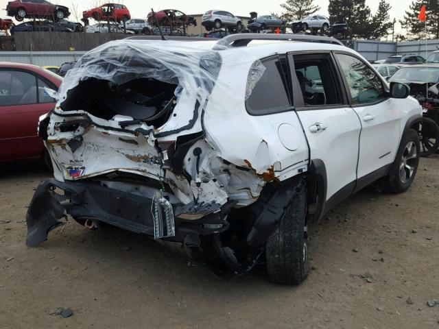 1C4PJMBB0EW290231 - 2014 JEEP CHEROKEE T WHITE photo 4