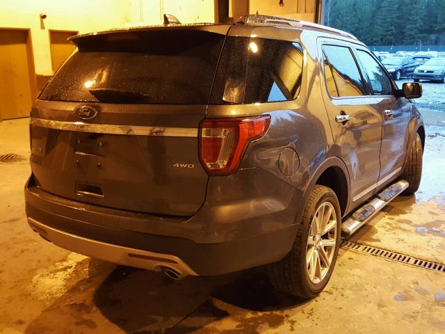 1FM5K8F83GGC24615 - 2016 FORD EXPLORER L BLACK photo 4