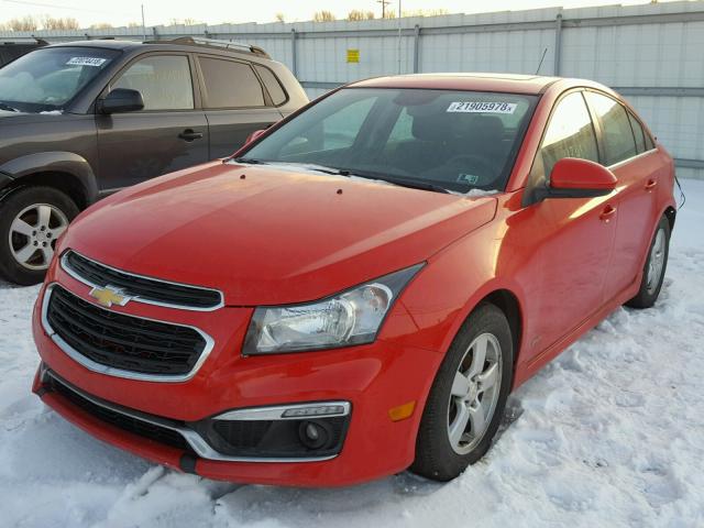 1G1PC5SB9F7249343 - 2015 CHEVROLET CRUZE LT RED photo 2