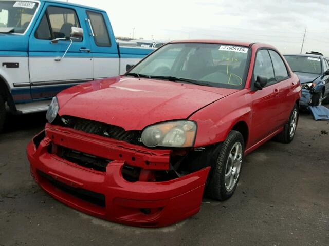 JF1GD67545H502547 - 2005 SUBARU IMPREZA RS RED photo 2