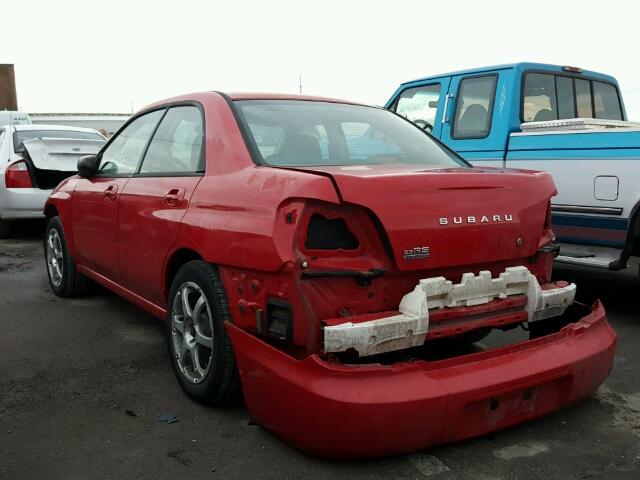 JF1GD67545H502547 - 2005 SUBARU IMPREZA RS RED photo 3