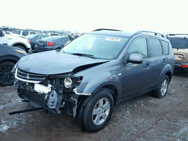 JA4MT31X07Z014132 - 2007 MITSUBISHI OUTLANDER GRAY photo 2