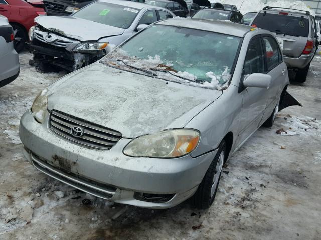 2T1BR32E33C047008 - 2003 TOYOTA COROLLA CE SILVER photo 2