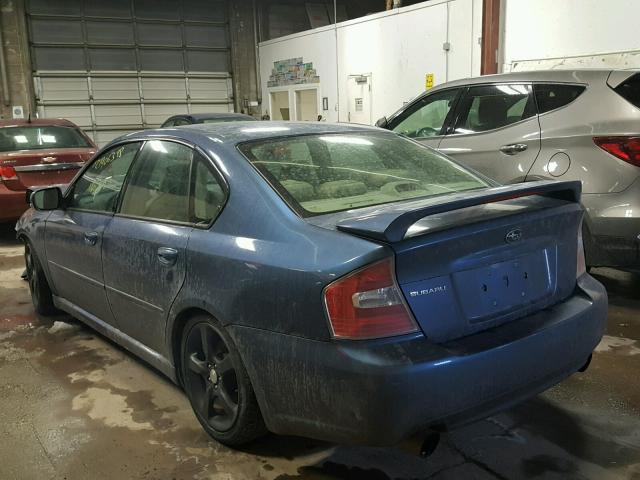 4S3BL676166203613 - 2006 SUBARU LEGACY GT BLUE photo 3