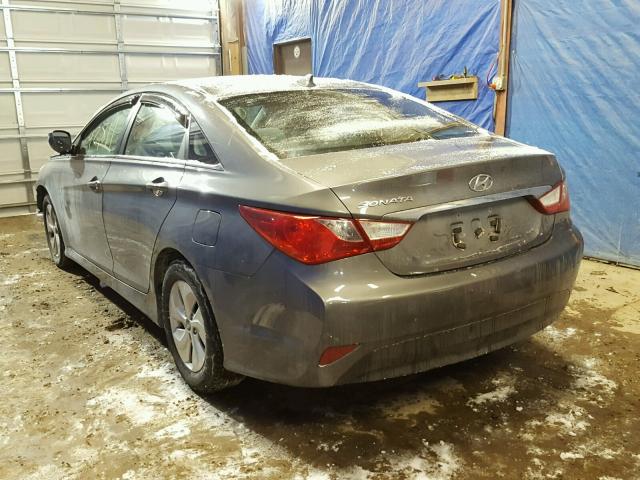 5NPEB4AC6EH823154 - 2014 HYUNDAI SONATA GLS GRAY photo 3