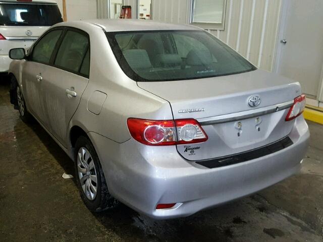 2T1BU4EE1CC794414 - 2012 TOYOTA COROLLA BA SILVER photo 3