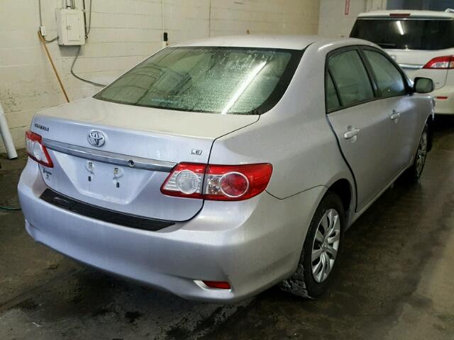 2T1BU4EE1CC794414 - 2012 TOYOTA COROLLA BA SILVER photo 4