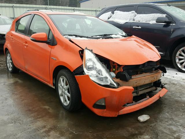 JTDKDTB34D1050437 - 2013 TOYOTA PRIUS C ORANGE photo 1