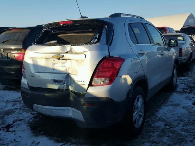 3GNCJPSB9GL152980 - 2016 CHEVROLET TRAX 1LT SILVER photo 4