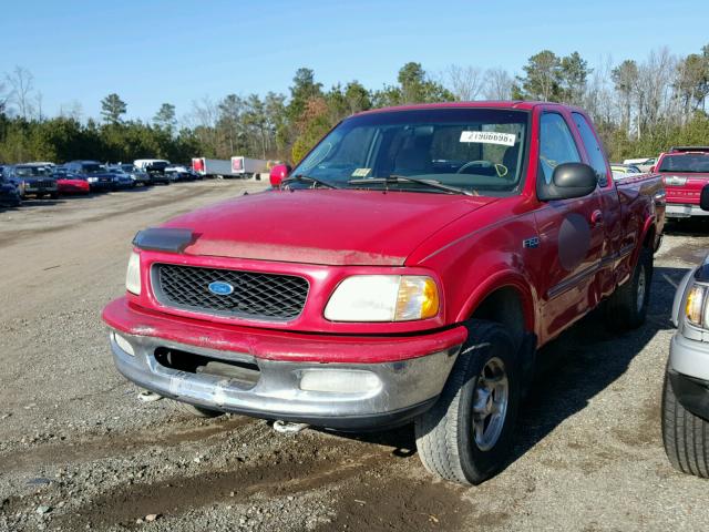 1FTDX18W2VNC51463 - 1997 FORD F150 RED photo 2